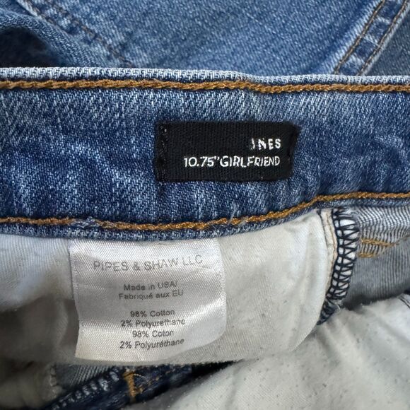 Veronica Beard Ines High Rise Straight‎ Leg Pipeline Wash Fray Jeans Size 29 - Picture 3 of 6